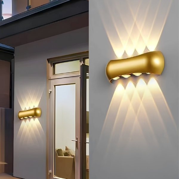 Cyra| Gold Outdoor Wall Light | Aluminium | CY8900